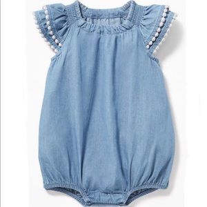 Old Navy 12-18 Month Chambray Bubble Romper